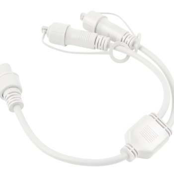 Провод-разветвитель для гирлянд серии F90PRO 0,4м 2 выхода Статика-мерцание IP67 Белый Uniel