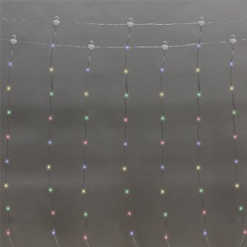 Гирлянда Дождь из росы 3х2м USB ДУ крючки мультиколор IP20 Neon-Night