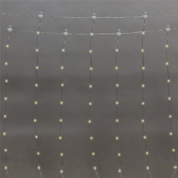 Гирлянда Дождь из росы 3х2м USB ДУ крючки теплый белый IP20 Neon-Night