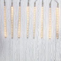 Гирлянда Тающие Сосульки 8штх0.5м шаг 0.5м 220В теплый белый Neon-Night