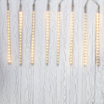 Гирлянда Тающие Сосульки 8штх0.5м шаг 0.5м 220В теплый белый Neon-Night