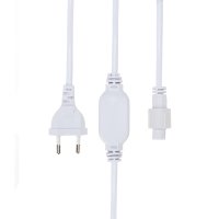 Комплект подключения для уличных гирлянд 230В / 4А, цвет провода: белый, IP65