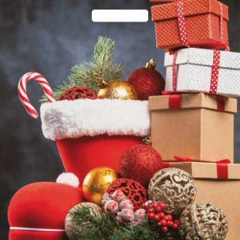 Пакет ПВД с вырубной ручкой 38х45 60мкм Гора подарков (25)