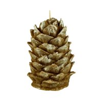 Свеча новогодняя фигурная 12см горение 20часов Шишка коричневый (24)