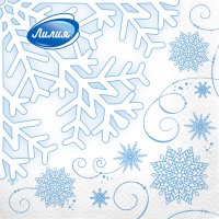 Салфетки 33х33 2сл 20шт трафарет Лилия (15)