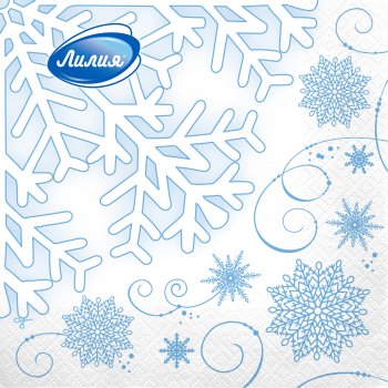 Салфетки 33х33 2сл 20шт трафарет Лилия (15)