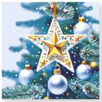 Салфетки GrandPero Deluxe 33х33 3сл 20шт Кремлевская звезда (12)