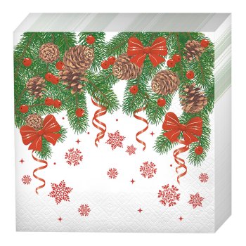 Салфетки Pero Prestige 33х33 3сл 20шт НГ настроение (12)