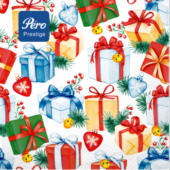 Салфетки Pero Prestige 33х33 3сл 20шт Подарки  (12)