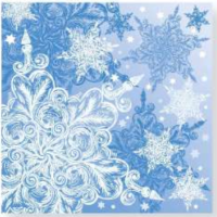 Салфетки Pero Prestige 33х33 3сл 20шт Снежный вальс (12)