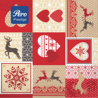 Салфетки Pero Prestige 33х33 3сл 20шт Счастье (12)