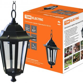 Светильник уличный подвесной Е27 TDM 6100-15 100Вт IP33 черный (6)