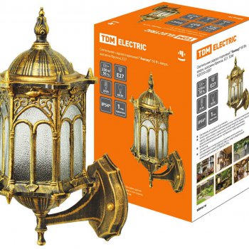 Светильник уличный настенный Е27 TDM Ампир вверх 60Вт IP54 бронза (6)