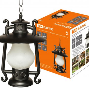 Светильник уличный подвесной Е27 TDM Кантри 60Вт IP54 черный (12)