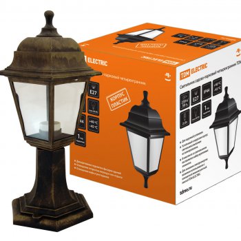 Светильник уличный на основание Е27 TDM НТУ04-60-001 60Вт IP44 пластик бронза (8)