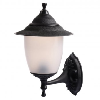 Светильник уличный настенный Е27 TDM Прага вверх 60Вт IP44 пластик черный (4)