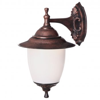 Светильник уличный настенный Е27 TDM Прага вниз 60Вт IP44 пластик медь (4)