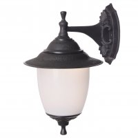Светильник уличный настенный Е27 TDM Прага вниз 60Вт IP44 пластик черный (4)