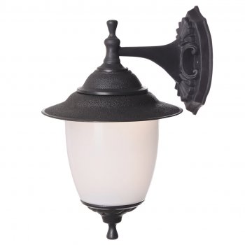 Светильник уличный настенный Е27 TDM Прага вниз 60Вт IP44 пластик черный (4)