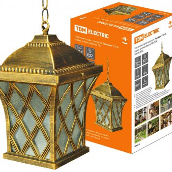 Светильник уличный подвесной Е27 TDM Прованс 100Вт IP54 бронза (6)