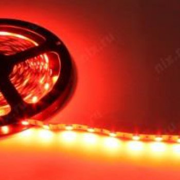 Лента диодная 12В IP20  4.8Вт/м красный 3528 60LED/м 5м Smartbuy (200)