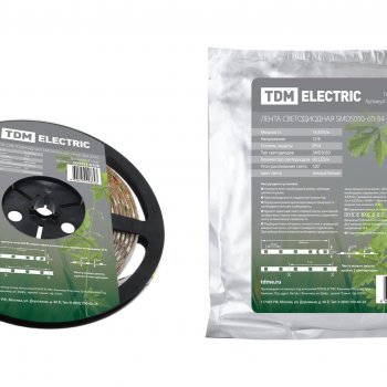 Лента диодная 12В IP54 14.4Вт/м 3200К 5050 60LED/м 5м TDM (50)