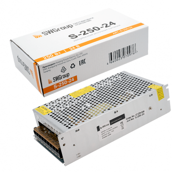 Драйвер 24В 250Вт IP20 160x98x50мм SWG (100)