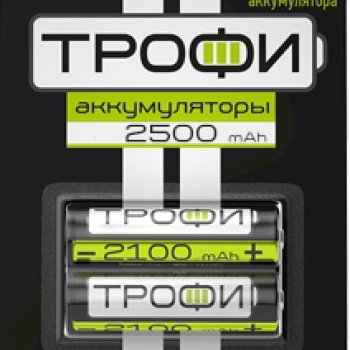 Аккумулятор NiMh R 6 2500мАч Трофи Green 2xBL (20)