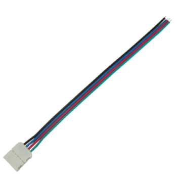 Коннектор 5050 гибкий 1 разъём RGB 15см Ecola 3шт (1)
