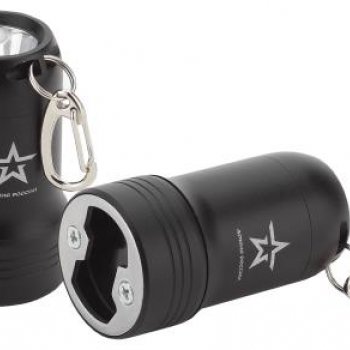 Фонарь брелок Армия России BB-601 Привал 1LED 3*LR44 анодированный алюминий, открывалка (20)