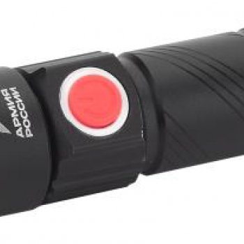 Фонарь ручной аккумуляторный Армия России MA-601 Циркон 3Вт LED линза 600 мАч 3 режима USB анодированный алюминий (12)