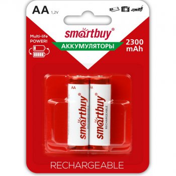 Аккумулятор NiMh R 6 2300мАч SmartBuy 2xBL (24/240)