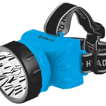 Фoнарь налобный аккумуляторный UltraFlash 5361 12LED 4В 0.8Ач 2 режима (60)