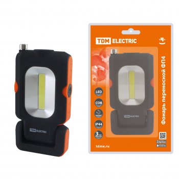 Фон ручной TDM ФП4 1ВтLED+3ВтCOB 110Лм 3xR3 магнит телескоп (20)