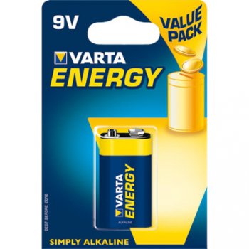 Батарейка 6LR61 Varta Energy 1xBL (10/50)