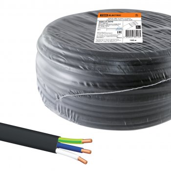 Kабель ВВГ-П нг-LS 3х2,5 ГОСТ 31996-2012 TDM (100)