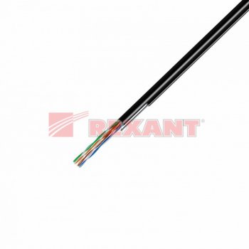 Кабель UTP-5е 4х2х0.5 медь уличный трос Rexant (305)