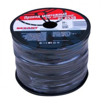 Провод ПГВА 1х1.5 черный Rexant (100)