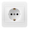 Розетка Smartbuy Марс белый 1-ая с заземлением керамика (10/200)
