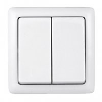 Выключатель Хит 2-ОП белый (168)