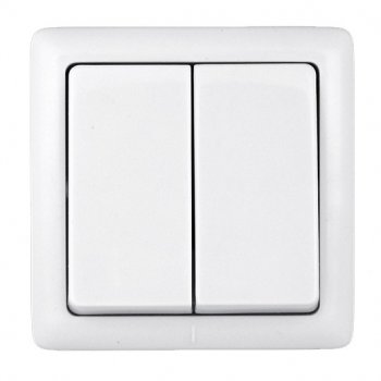 Выключатель Хит 2-ОП белый (168)