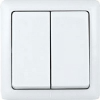 Выключатель Хит 2-СП белый (96)