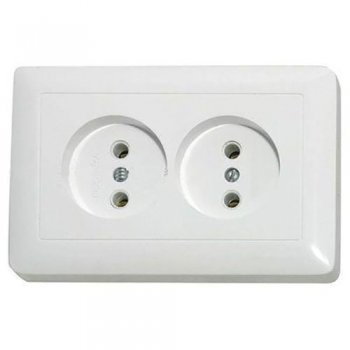 Розетка Хит 2-СП белый (80)