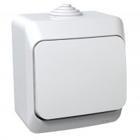 Выключатель Этюд 1-ОП IP44 белый (14)