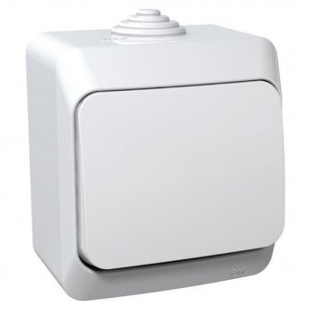 Выключатель Этюд 1-ОП IP44 белый (14)