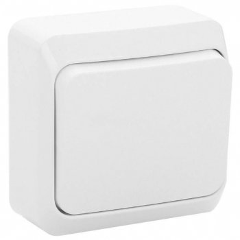 Выключатель Этюд 1-ОП проходной белый (25/200)