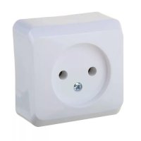 Розетка Этюд 1-ОП без заземления белый (25)