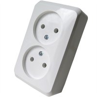 Розетка Этюд 2-ОП без заземления белый (16)