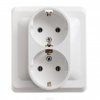 Розетка Этюд 2-СП с заземлением белый (15)