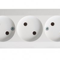 Розетка Этюд 3-ОП без заземления белый (11)